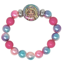 Load image into Gallery viewer, Pink Poppy Barbie Button Bracelet

