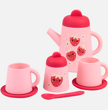 Load image into Gallery viewer, Tiger Tribe Silicone Tea Set Strawberry Patch
