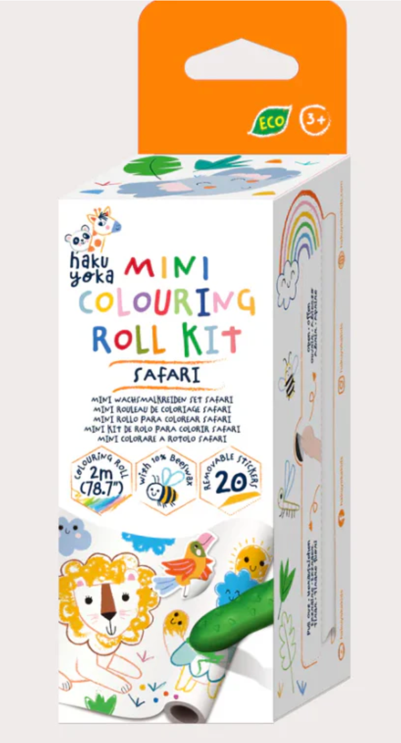 Haku Yoka Mini Colouring Roll Kit Safari