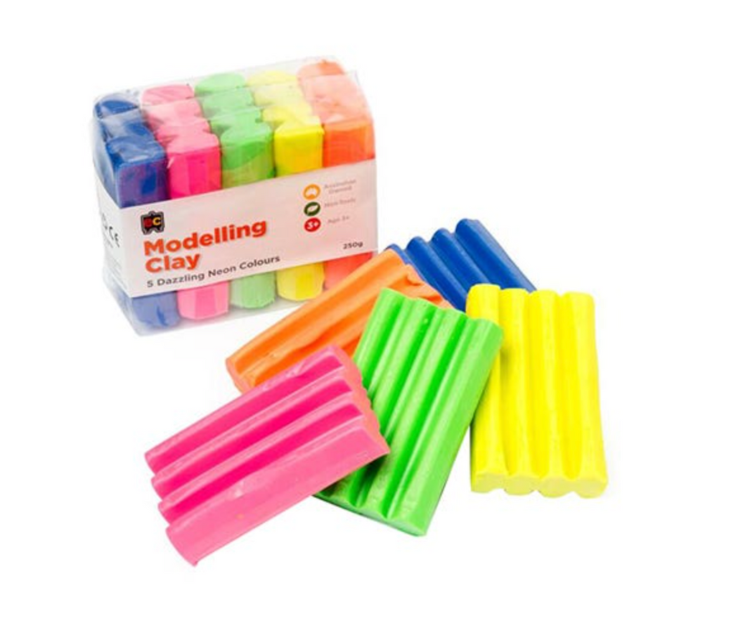 Modelling Clay 5 Colours Fluoro 50gm