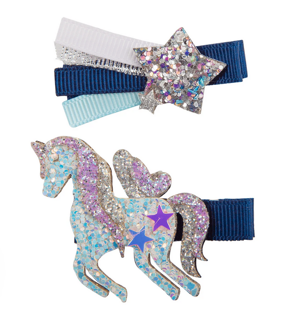 Great Pretenders Navy Unicorn/Star Hsirclip