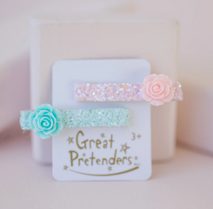 Great Pretenders Glitter Rosette Hair Clip