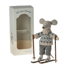 Load image into Gallery viewer, Maileg Dad Winter Mouse with Skis
