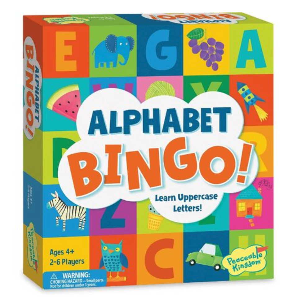 Peaceable Kingdom Alphabet Bingo Board Game