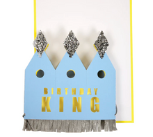 Load image into Gallery viewer, Birthday King Card with Wearable Crown

