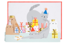 Load image into Gallery viewer, Birthday Card Cat Party Concertina
