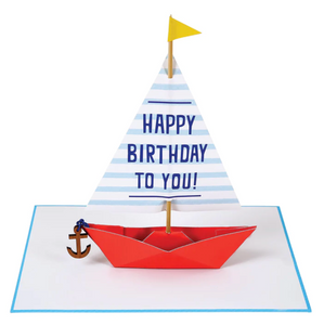 Birthday Card Stand-up Sail-Boat