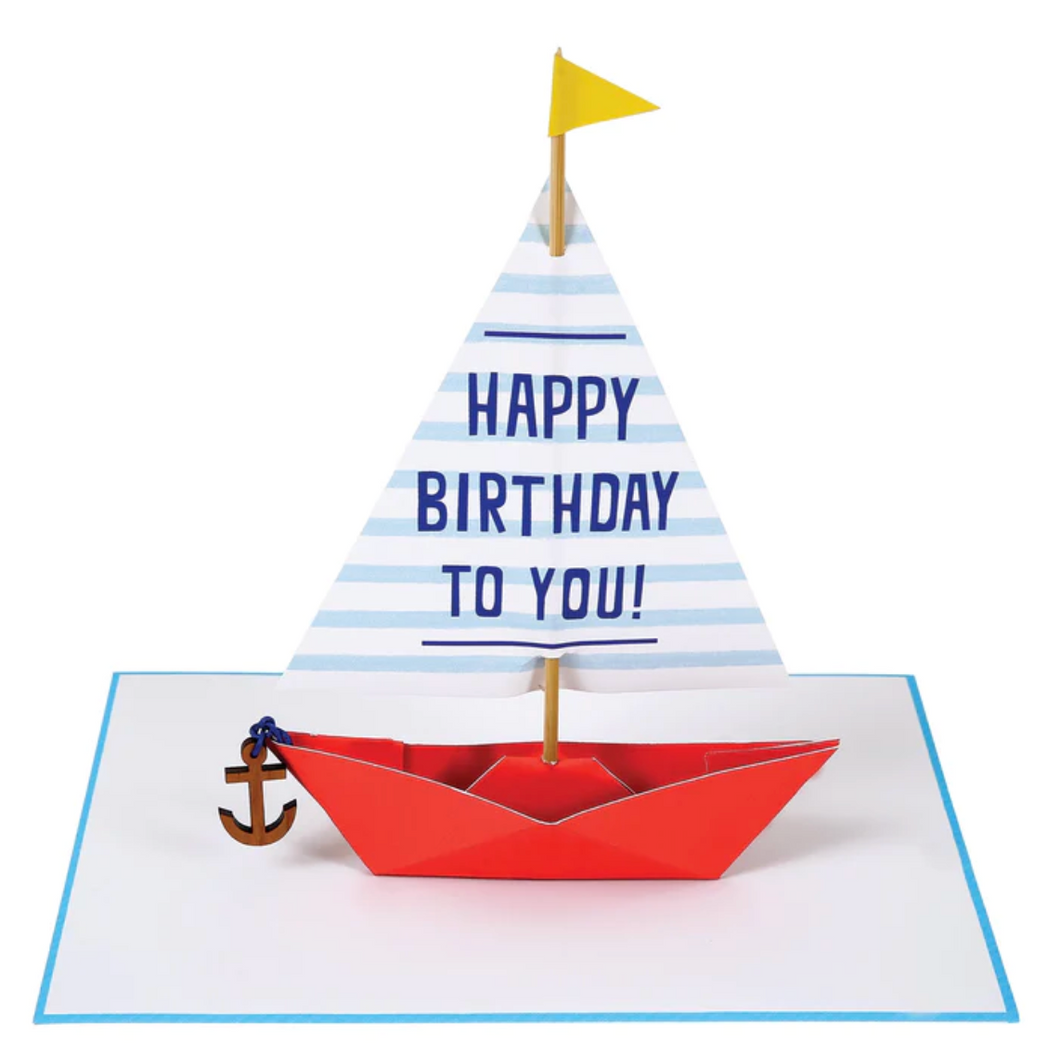 Birthday Card Stand-up Sail-Boat