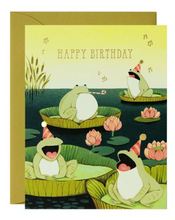 Load image into Gallery viewer, Singing Frogs Birthday Card

