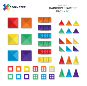 Connetix Rainbow Starter Pack 60 Piece Set