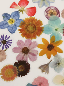 Stickers Pressed Flowers Set of 40