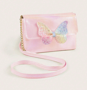 Pink Butterfly Crossbody Bag