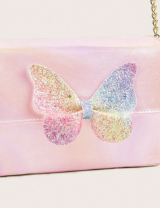 Pink Butterfly Crossbody Bag