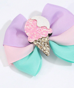 Ice Cream Hair Bow