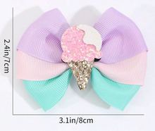 Load image into Gallery viewer, Ice Cream Hair Bow
