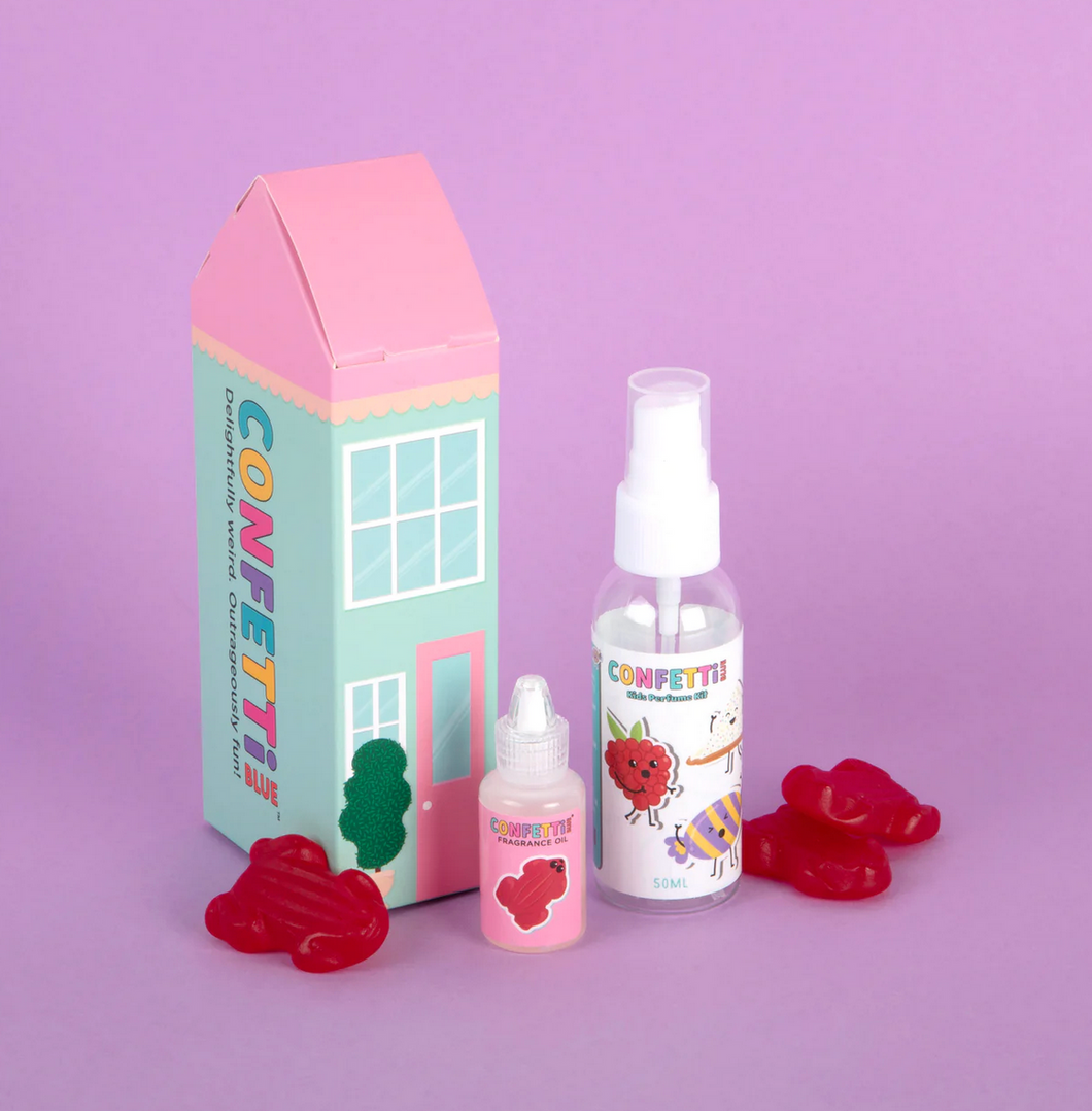 Confetti Blue Red Frogs Perfume Making Kit