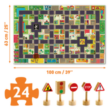 Load image into Gallery viewer, Djeco City Road Puzzle 24 Piece
