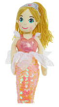 Load image into Gallery viewer, Cotton Candy Mermaid Alana Flip Sequined Peach
