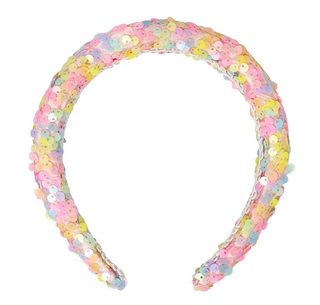 Pink Poppy Sequin Headband