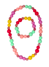 Load image into Gallery viewer, Pink Poppy Fairy Rainbow Necklace &amp; Bracelet Set
