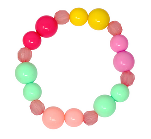 Pink Poppy Fairy Rainbow Necklace & Bracelet Set