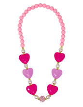 Load image into Gallery viewer, Pink Poppy Ballet Heart &amp; Pearl Necklace
