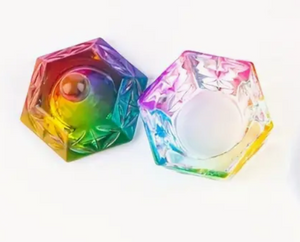 Rainbow Glass Trinket Dish