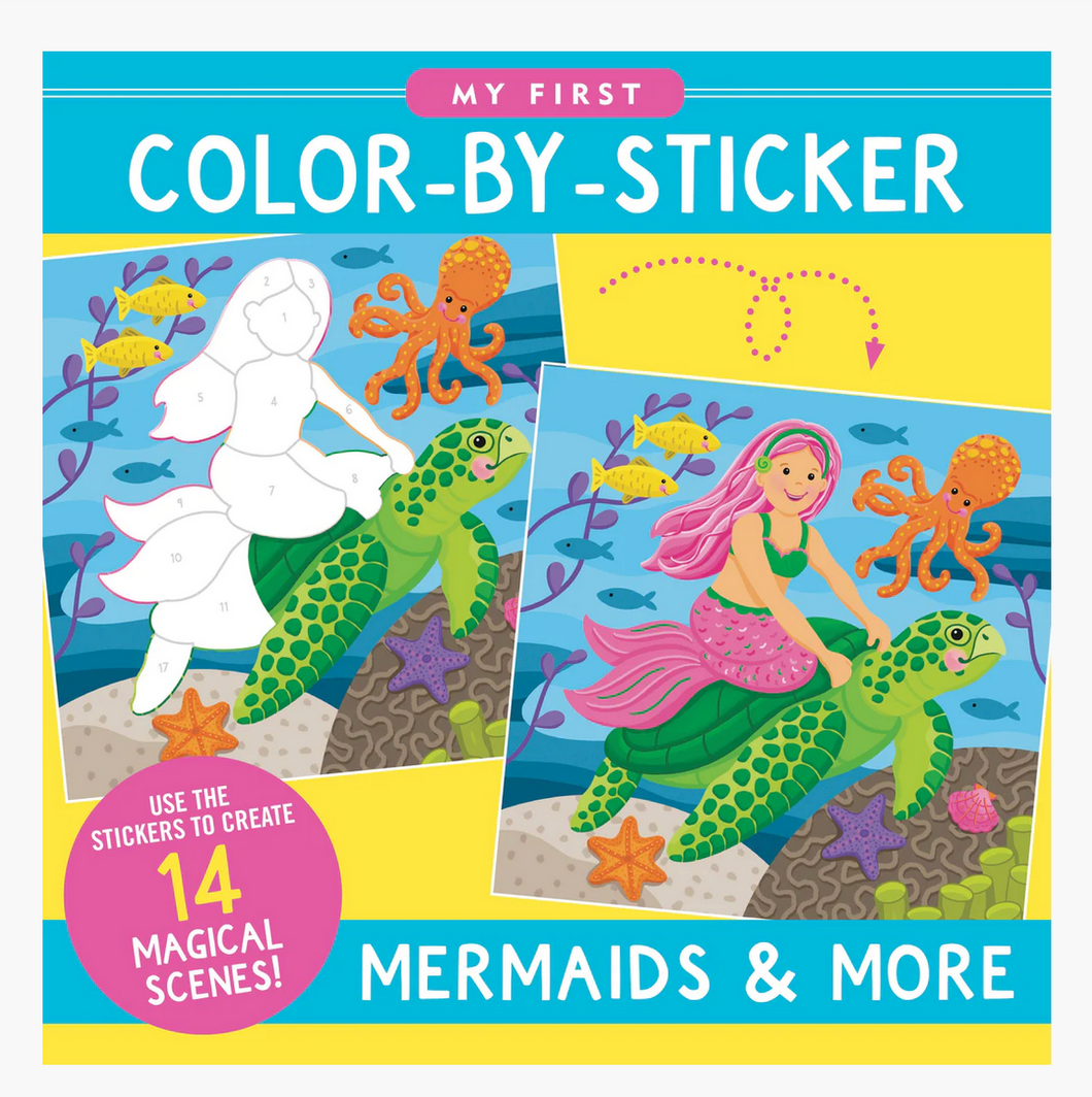 First Colour By Sticker Book Mermaids & More