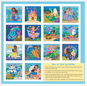 First Colour By Sticker Book Mermaids & More