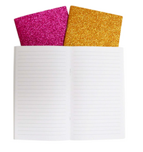 Load image into Gallery viewer, Glitter Notebooks Pack of 3
