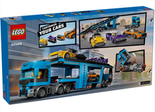 Load image into Gallery viewer, Lego City Car Transporter Truck with Sports Cars 60408
