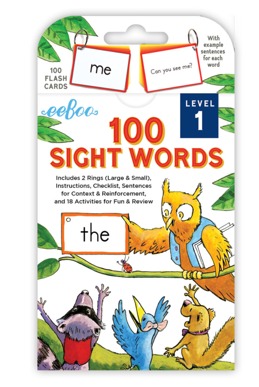 Eeboo 100 Sight Words Level 1 Flash Cards