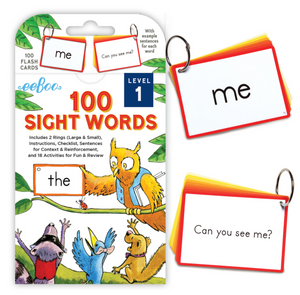 Eeboo 100 Sight Words Level 1 Flash Cards