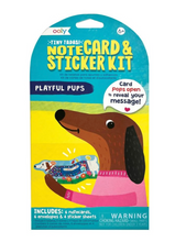 Load image into Gallery viewer, Ooly Notecard &amp; Sticker Set Pups
