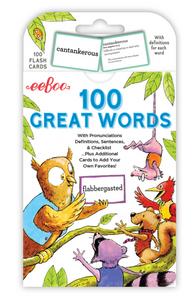 Eeboo 100 Great Words Flash Cards