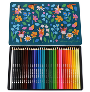 Rex London Fairies Tin of 36 Coloured Pencils