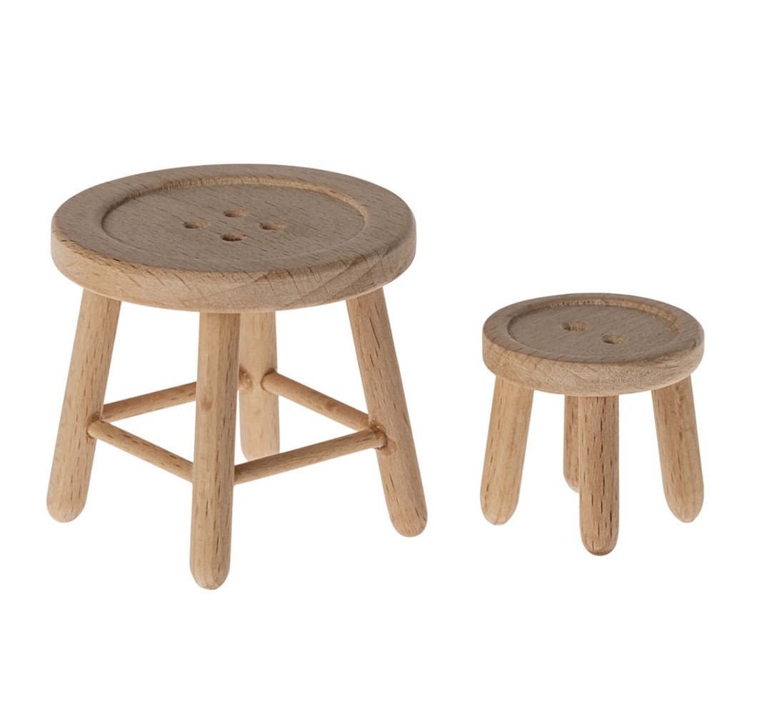 Maileg Table & Stool Set Mouse