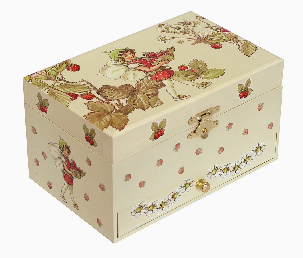 Flower Fairies Strawberry Fairy Musical Jelwelery Box