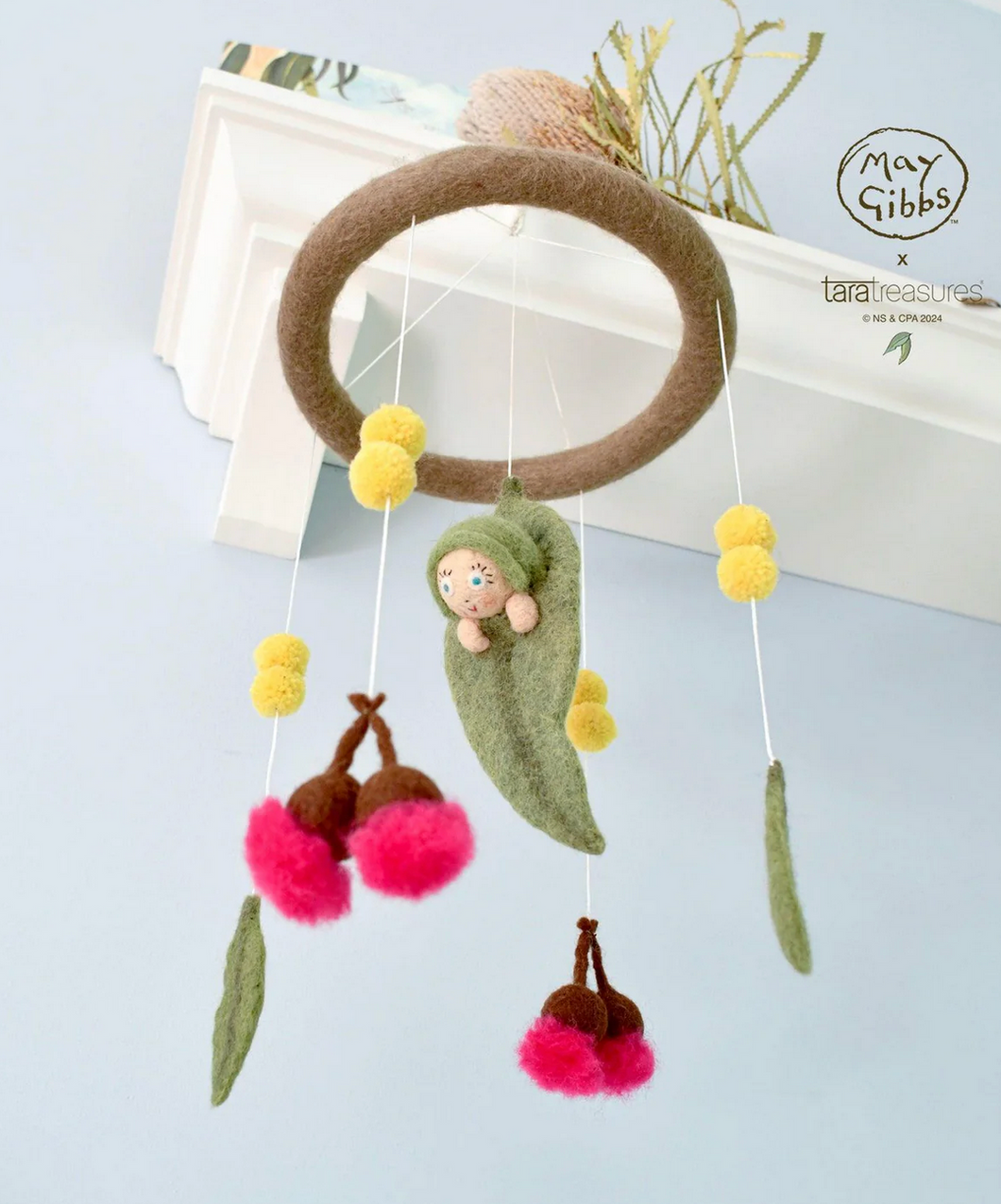 Tara Treasures X May Gibbs Gumnut Baby Mobile