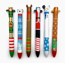 Load image into Gallery viewer, Twice As Nice 2 Colour Click Pen Christmas
