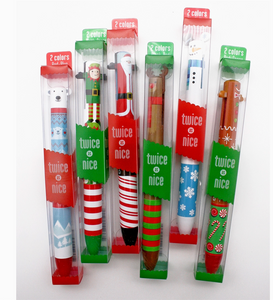 Twice As Nice 2 Colour Click Pen Christmas