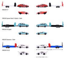 Load image into Gallery viewer, Majorette Porsche Motorsport Race Trailer 3 Assortment
