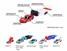 Load image into Gallery viewer, Majorette Porsche Motorsport Race Trailer 3 Assortment
