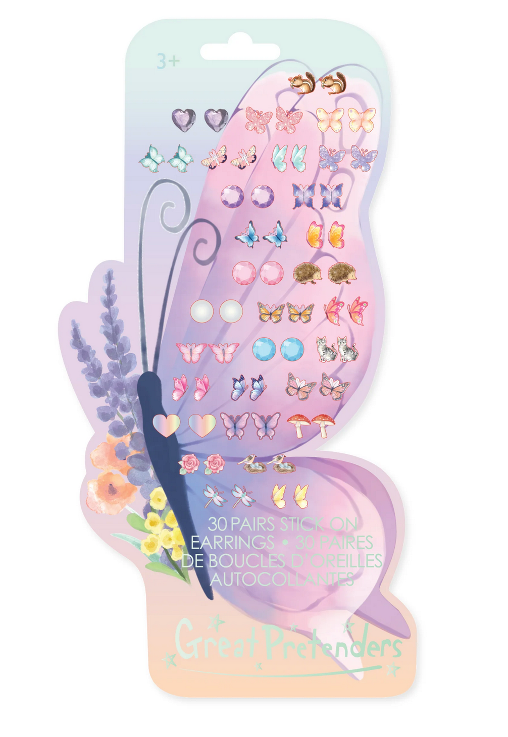 Great Pretenders Butterfly Stick on Earrings