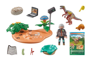 Playmobil Stegosaurus Nest with Egg Thief 71526