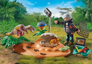 Playmobil Stegosaurus Nest with Egg Thief 71526