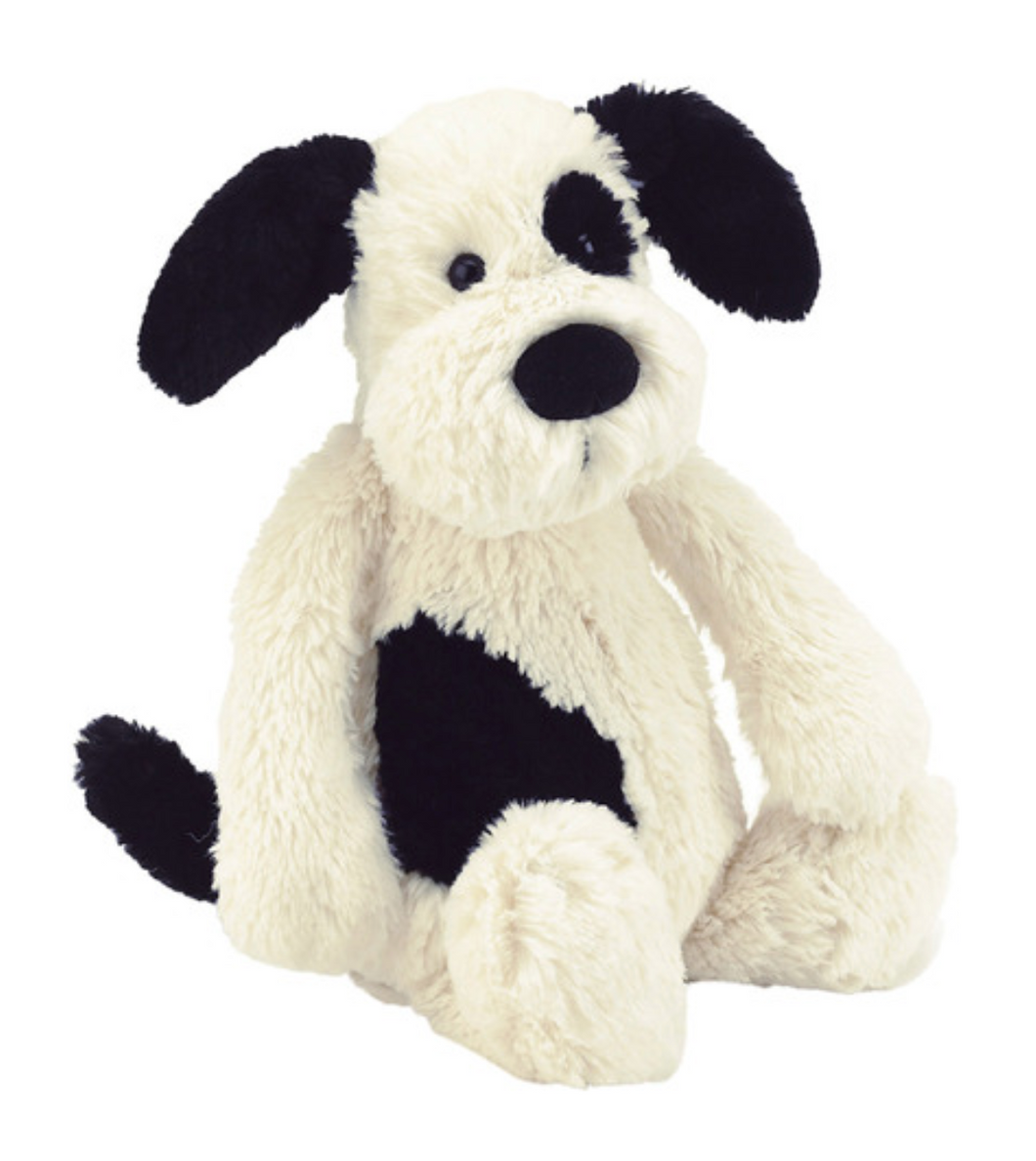 Jellycat Bashful Black & White Puppy Medium