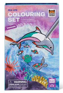 Tiger Tribe Shimmer Colouring Set Sea Life