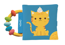 Load image into Gallery viewer, Purrrr Cat Fabric Book &amp; Teether
