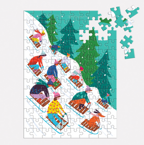 Winter Sledding Puzzle 130 Piece